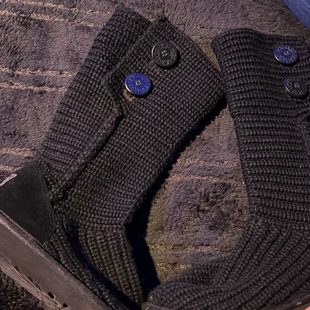 Black sweater Ugg boots. Only used one time. Like new